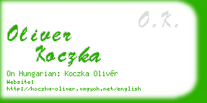 oliver koczka business card