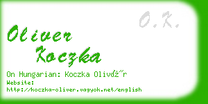 oliver koczka business card